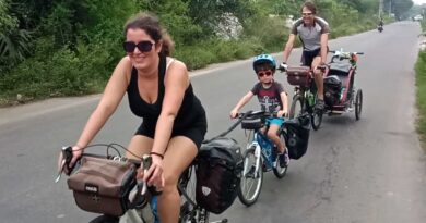 foreigners cycling in india