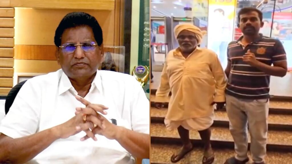 bengaluru mall farmer dhoti veshti issue