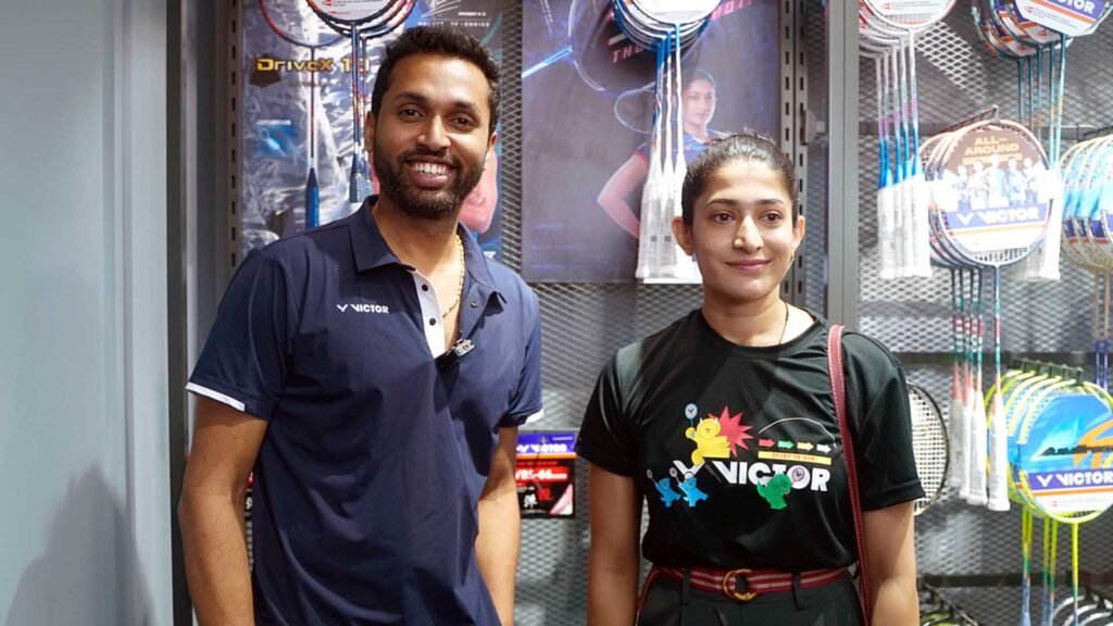 ashwini ponnappa prannoy inaugurated victor store chennai