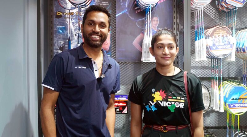 ashwini ponnappa prannoy inaugurated victor store chennai