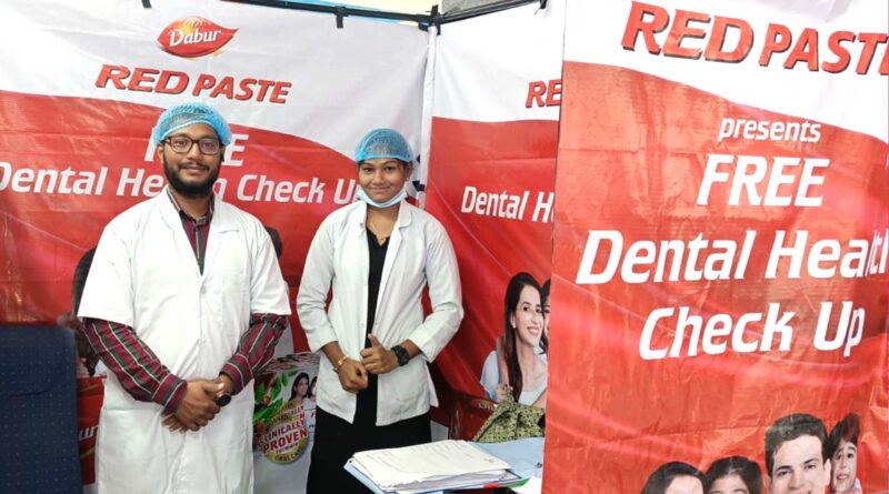 dabur red tooth paste dental health camp