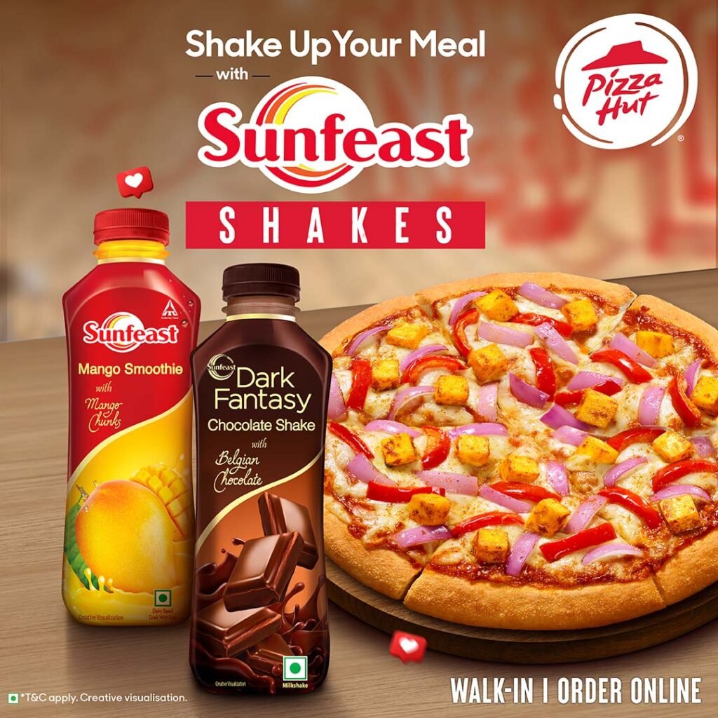 sunfeast beverages in pizza hut menu