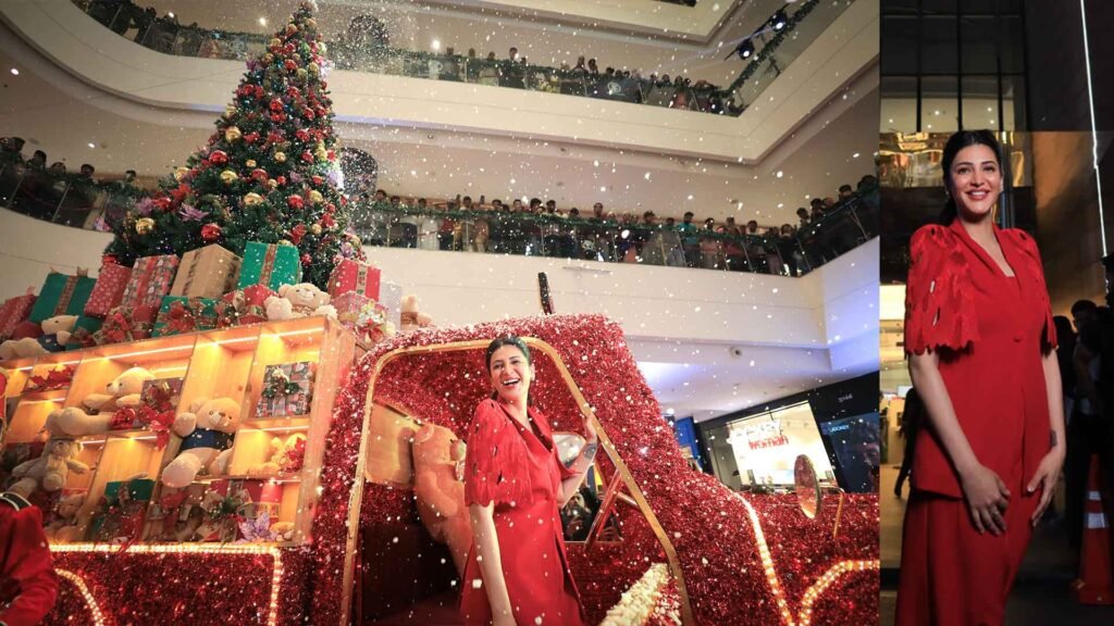 Christmas Tree Lighting by Shruti Hassan at Phoenix Marketcity