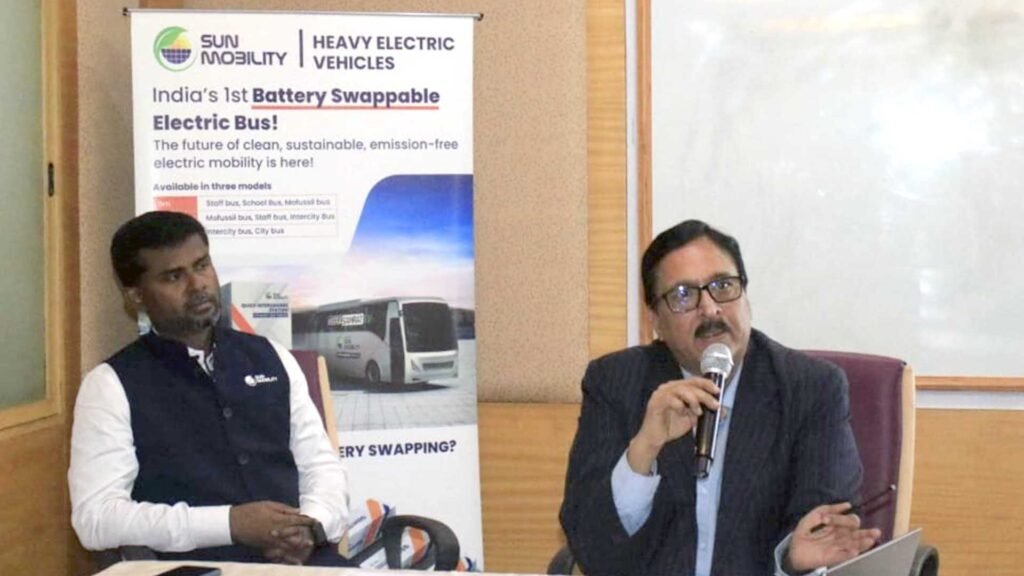 SUN Mobility battery swapping for Heavy Electric Vehicles