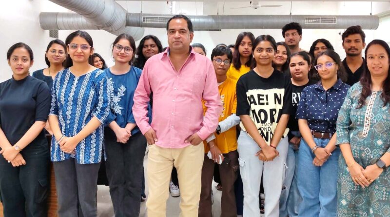 Sonu Tyagi with University Institute of Mass Communication Students