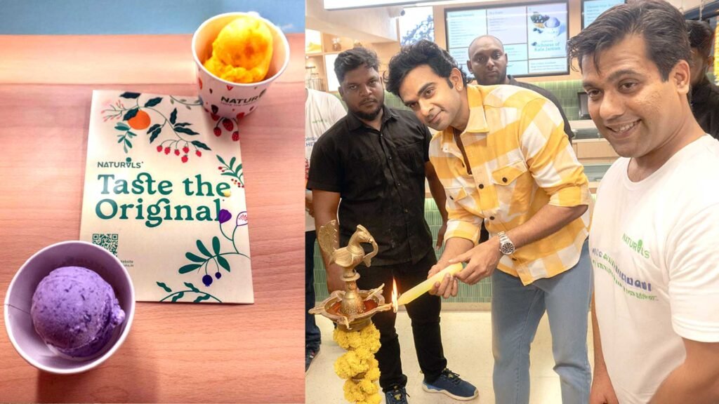 ashok selvan inaugurated naturals ice cream chennai
