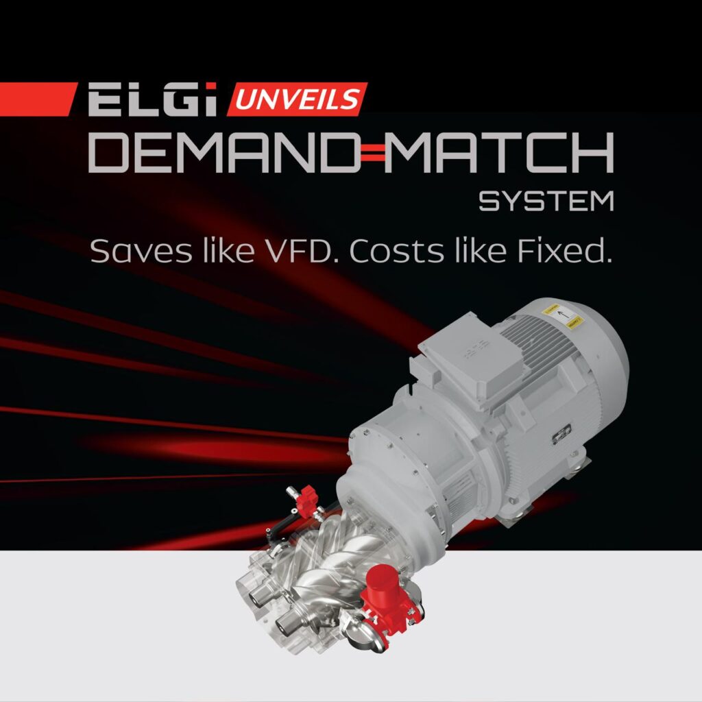 ELGi Unveils Demand=Match System air compressor