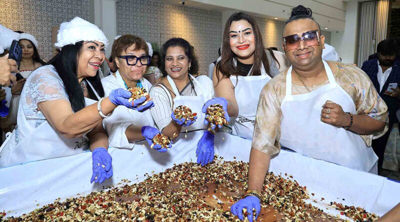 Radisson Blu GRT Chennai cake mixing