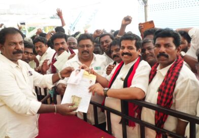 J.V.S. Arumugam Files EOI to Contest from Nellithope on DMK Ticket