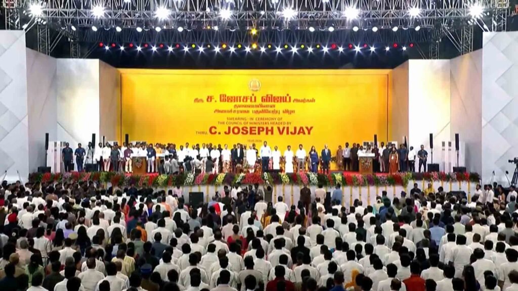Vande Mataram Performed at Vijay's Swearing-in Ceremony