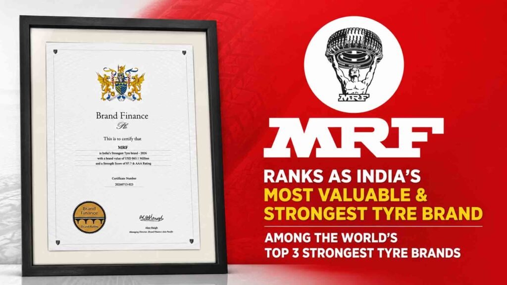 MRF Most Valuable Tyre Brand 2026