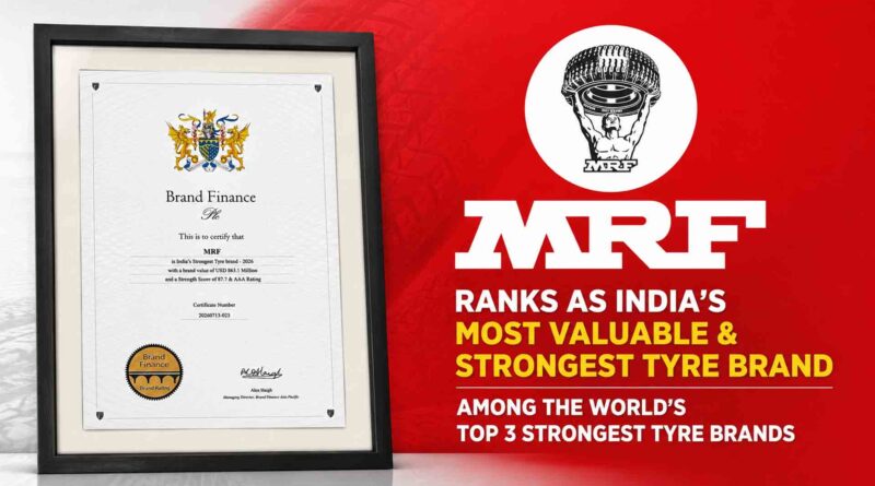 MRF Most Valuable Tyre Brand 2026