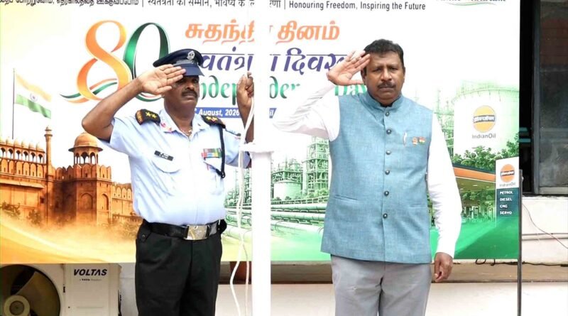 IndianOil Bhavan Chennai Independence Day 2026