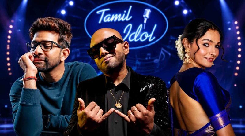 Tamil Idol Judges Karthik, Benny Dayal & Andrea Jeremiah